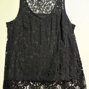 Elegant Black Lace Sleeveless Top